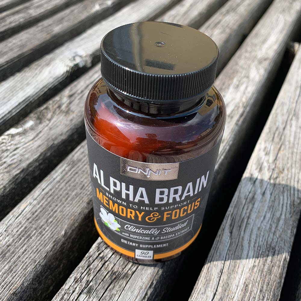 A bottle of Alpha Brain